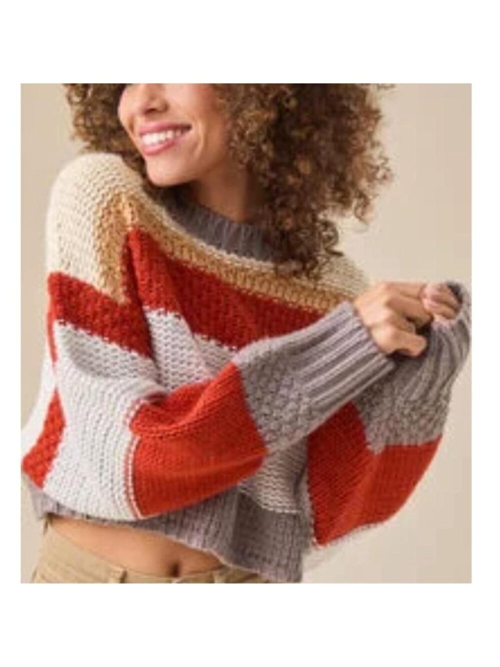 Altar'd State multicoloured cropped sweater size S #crop #winterwear #sweater
